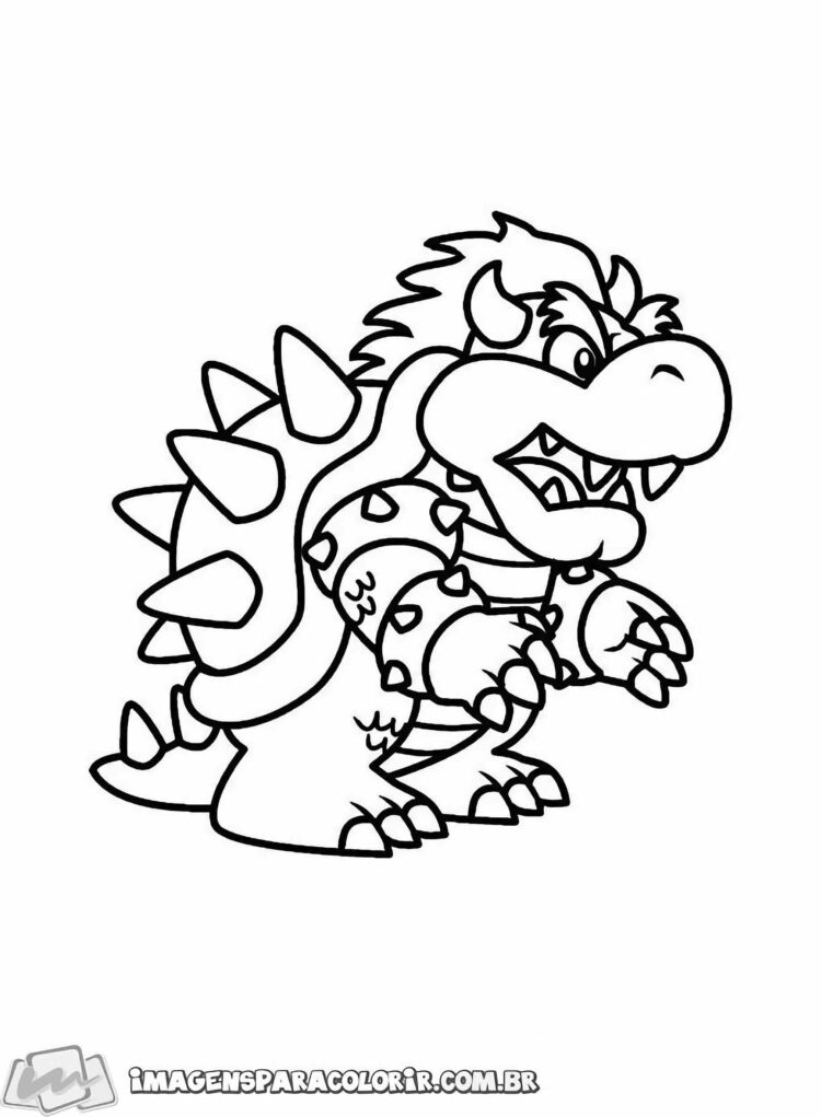 Super Mario – Bowser 02 – Imagens para Colorir